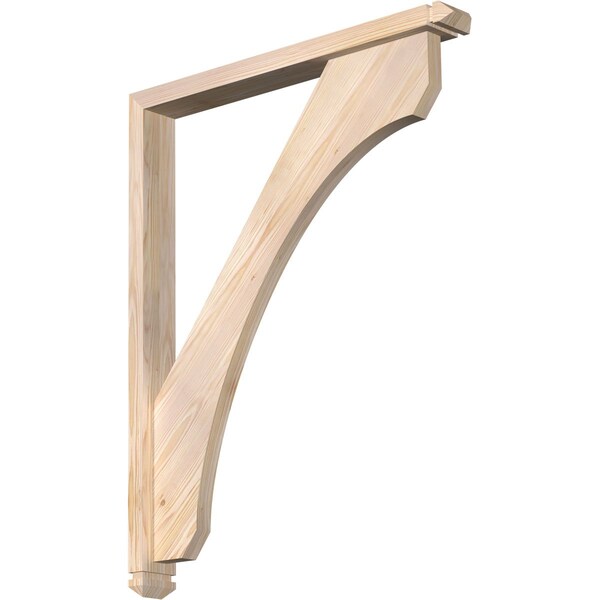 Ekena Millwork Legacy Arts and Crafts Smooth Bracket w/ Offset Brace, Douglas Fir, 3 1/2"W x 30"D x 38"H BKT0402X30X38LEC03SDF - main
